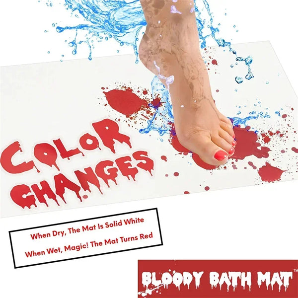 Halloween Pre-Halloween Bloody Color Changing Bath Mat