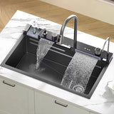 Luxury Kitchen Sink with Digital Display and Waterfall Design