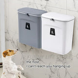 Wall-Mounted Bathroom Trash Can with Lid